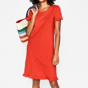 NWT Boden Emily jersey dress in Blood Orange